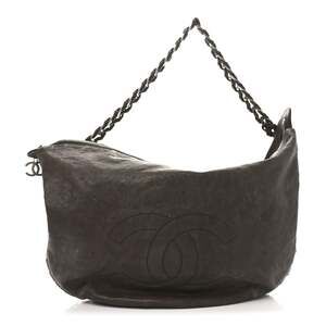 Chanel Calfskin Modern Chain Hobo Brown #255071C10B